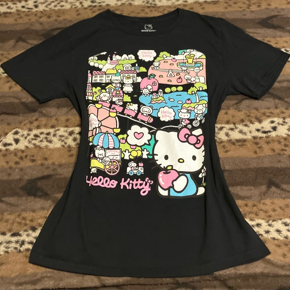Hello Kitty Kawaii Black Short Sleeve Tee (Medium)
